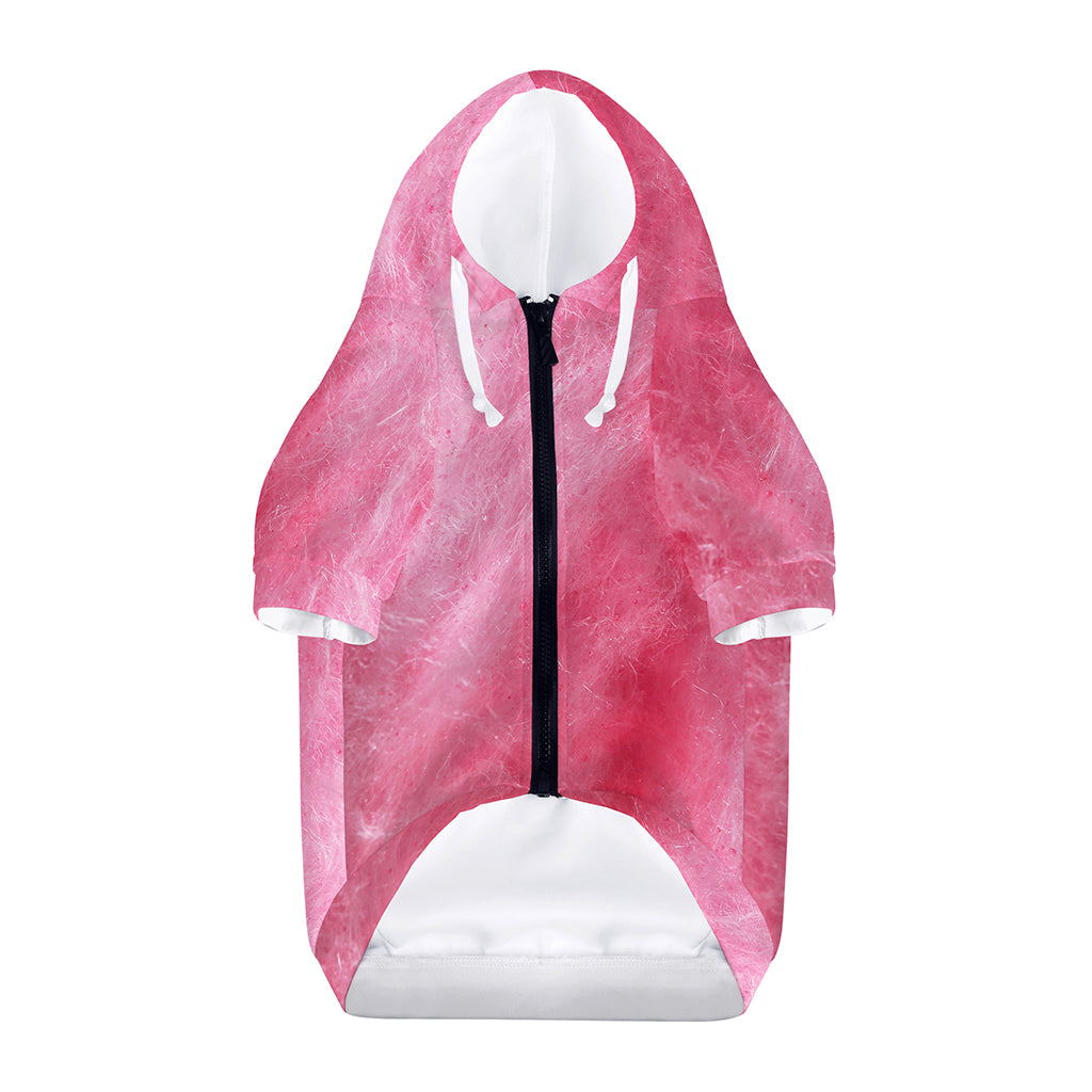 Pink Cotton Candy Print Dog Zip Up Hoodie