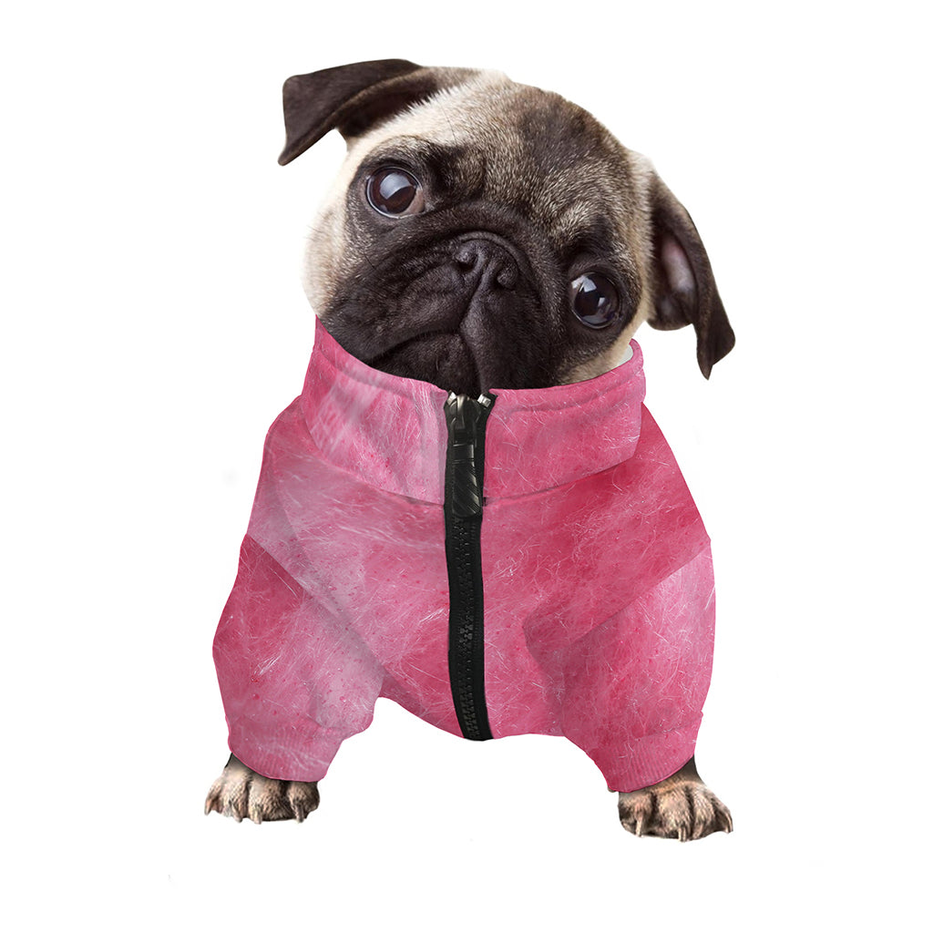 Pink Cotton Candy Print Dog Zip Up Jacket