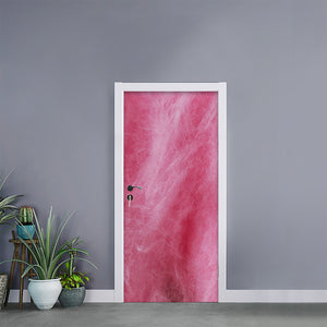 Pink Cotton Candy Print Door Sticker