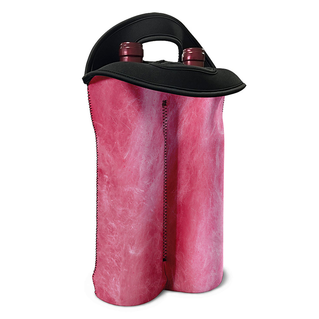 Pink Cotton Candy Print Double Neoprene Wine Tote