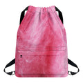 Pink Cotton Candy Print Drawstring Backpack