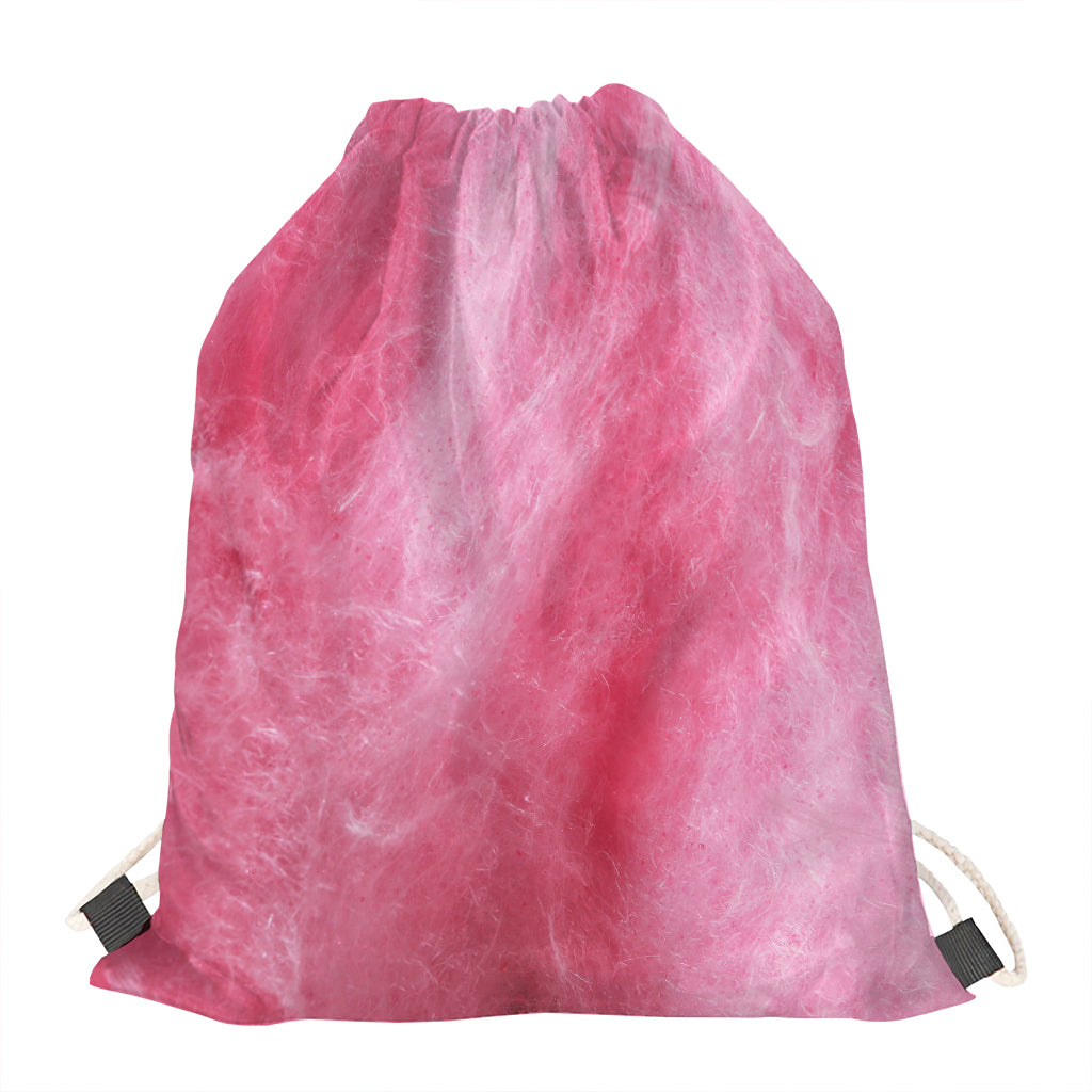 Pink Cotton Candy Print Drawstring Bag