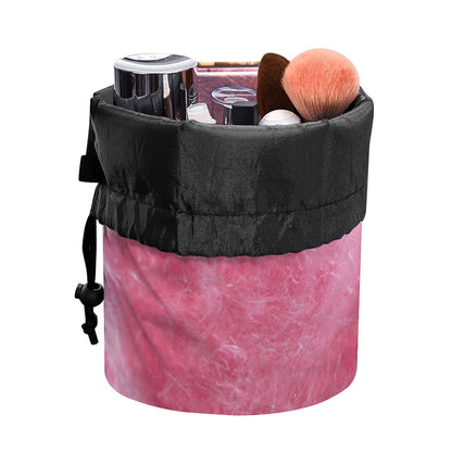 Pink Cotton Candy Print Drawstring Makeup Bag