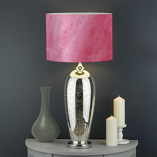 Pink Cotton Candy Print Drum Lamp Shade