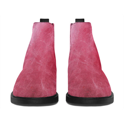 Pink Cotton Candy Print Flat Ankle Boots