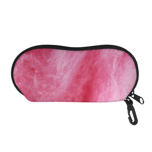 Pink Cotton Candy Print Glasses Case