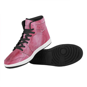 Pink Cotton Candy Print High Top Leather Sneakers