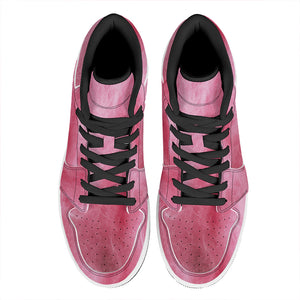 Pink Cotton Candy Print High Top Leather Sneakers