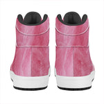 Pink Cotton Candy Print High Top Leather Sneakers