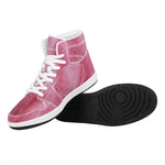 Pink Cotton Candy Print High Top Leather Sneakers