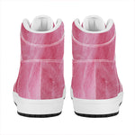 Pink Cotton Candy Print High Top Leather Sneakers