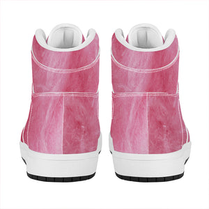 Pink Cotton Candy Print High Top Leather Sneakers