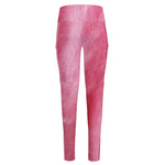 Pink Cotton Candy Print High-Waisted Pocket Leggings