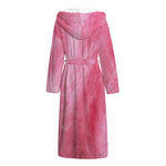 Pink Cotton Candy Print Hooded Bathrobe