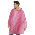 Pink Cotton Candy Print Hoodie Blanket