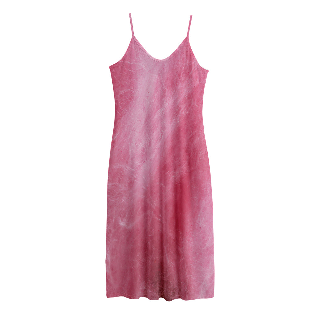 Pink Cotton Candy Print Jersey Midi Cami Dress