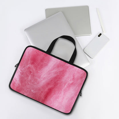 Pink Cotton Candy Print Laptop Sleeve With Handle