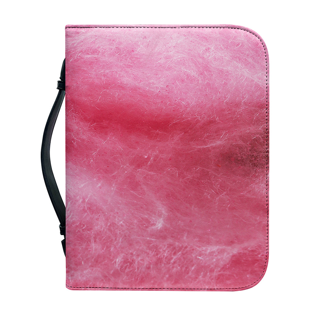 Pink Cotton Candy Print Leather Bible Cover