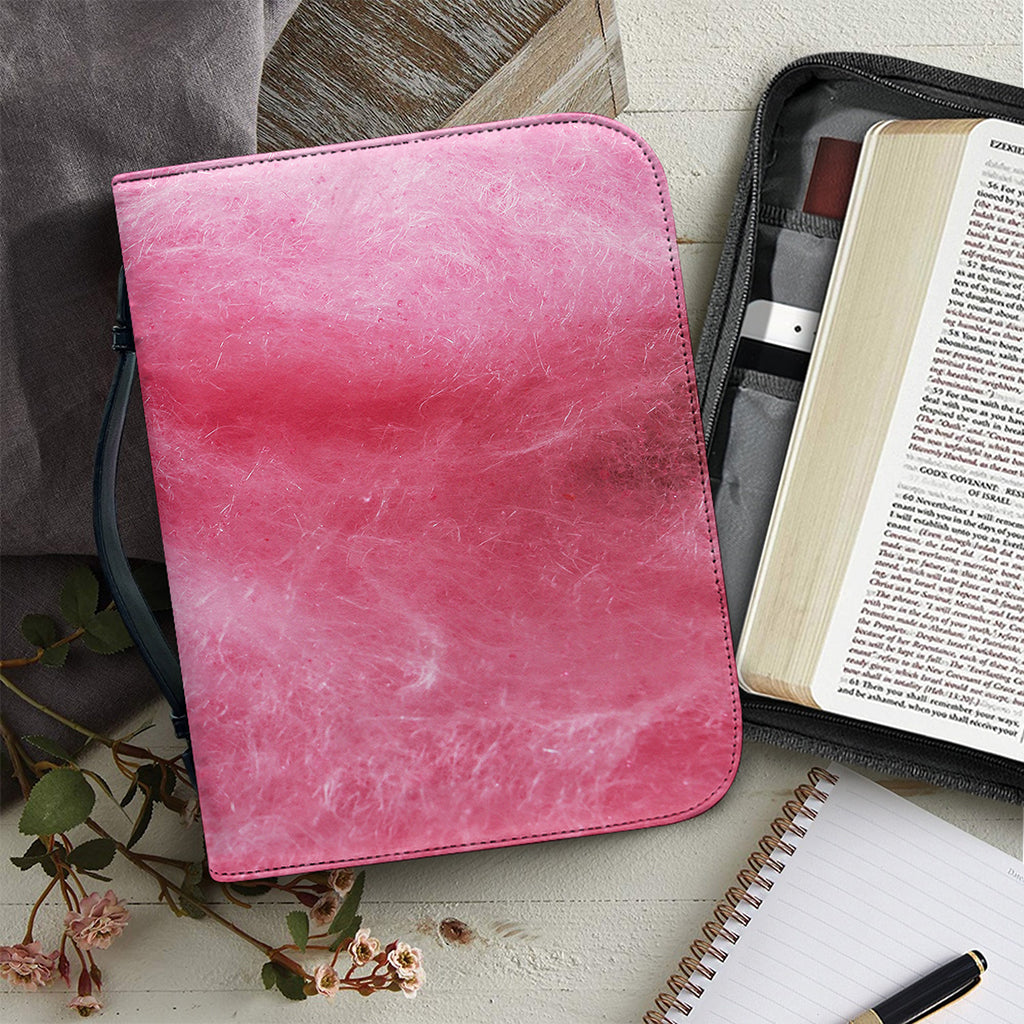 Pink Cotton Candy Print Leather Bible Cover