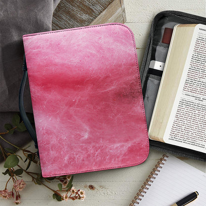 Pink Cotton Candy Print Leather Bible Cover