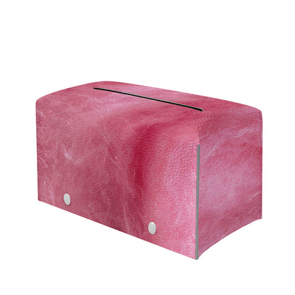 Pink Cotton Candy Print Leather Tissue Box Cover