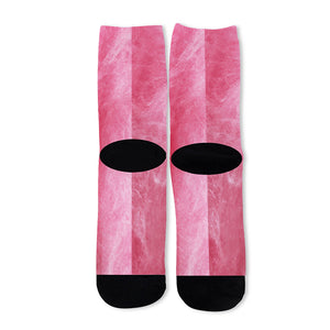 Pink Cotton Candy Print Long Socks