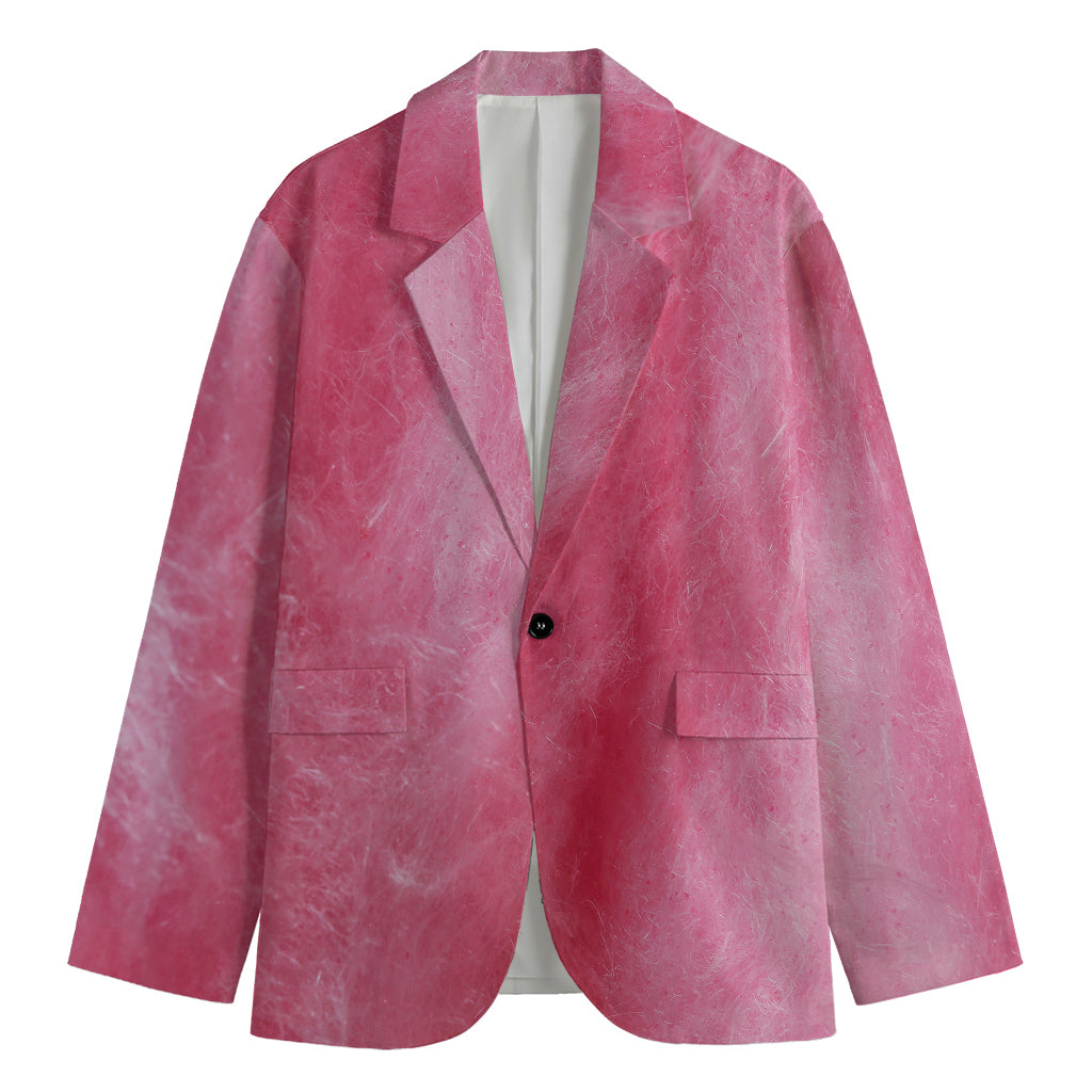 Pink Cotton Candy Print Men's Blazer