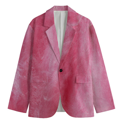 Pink Cotton Candy Print Men's Blazer