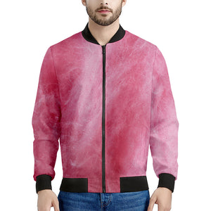 Pink Cotton Candy Print Men's Bomber Jacket