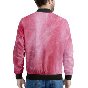 Pink Cotton Candy Print Men's Bomber Jacket