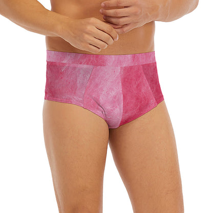 Pink Cotton Candy Print Men's Briefs
