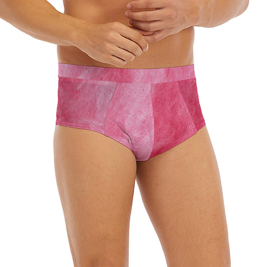Pink Cotton Candy Print Men's Briefs