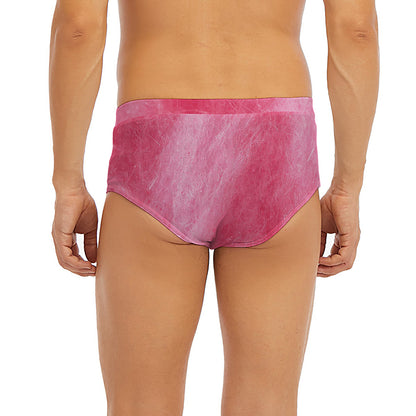 Pink Cotton Candy Print Men's Briefs