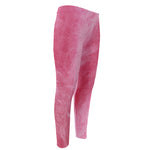 Pink Cotton Candy Print Men's Compression Pants