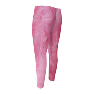 Pink Cotton Candy Print Men's Compression Pants