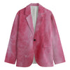 Pink Cotton Candy Print Men's Cotton Blazer