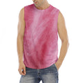 Pink Cotton Candy Print Men's Fitness Tank Top