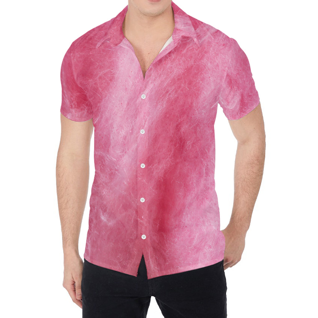 Pink Cotton Candy Print Men's Shirt
