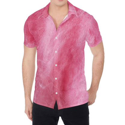 Pink Cotton Candy Print Men's Shirt