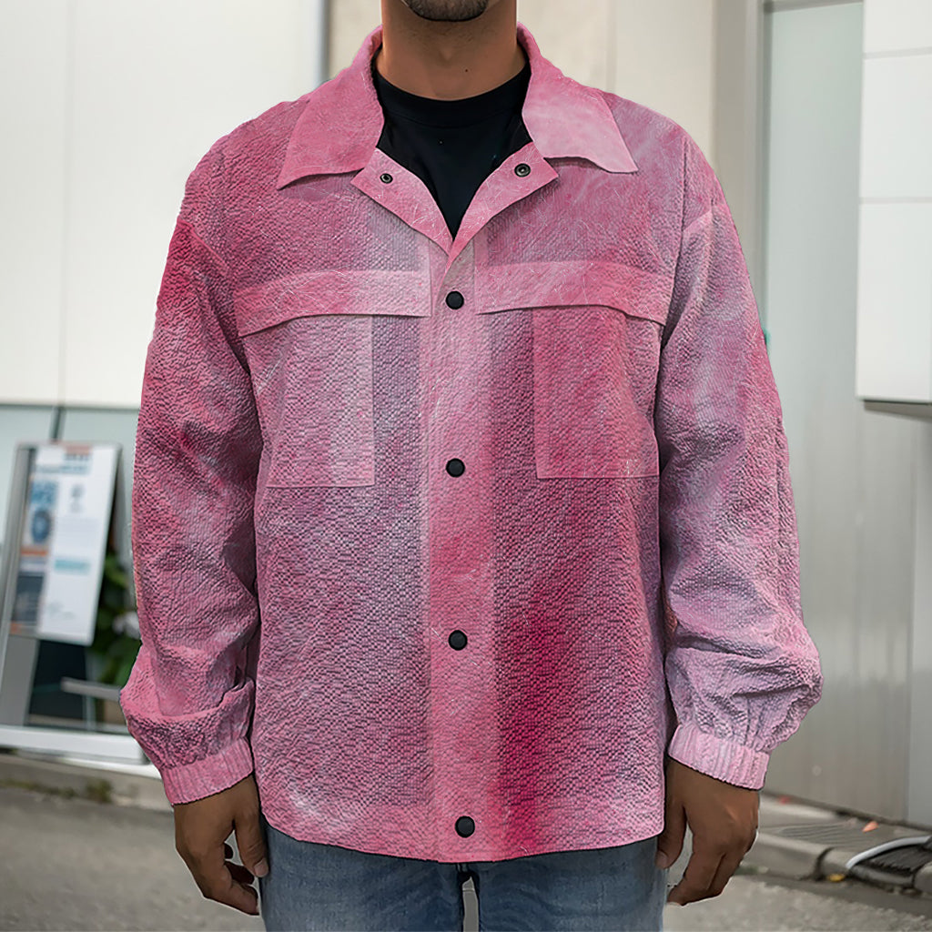 Pink Cotton Candy Print Men's Shirt Jacket