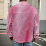 Pink Cotton Candy Print Men's Shirt Jacket