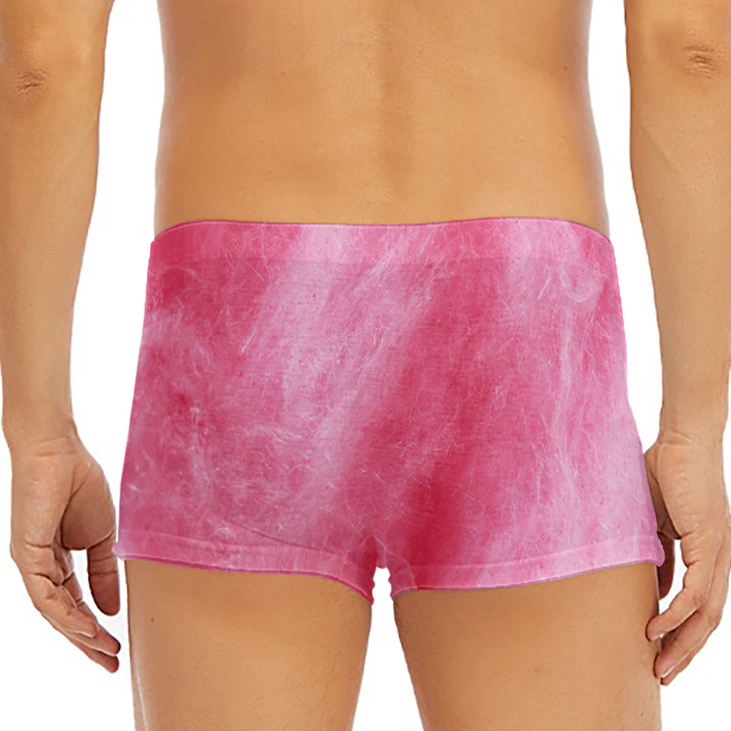 Pink Cotton Candy Print Men's Short Boxer Briefs