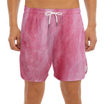 Pink Cotton Candy Print Men's Split Running Shorts