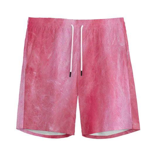 Pink Cotton Candy Print Men's Sports Shorts