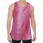 Pink Cotton Candy Print Men's Velvet Tank Top