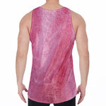 Pink Cotton Candy Print Men's Velvet Tank Top