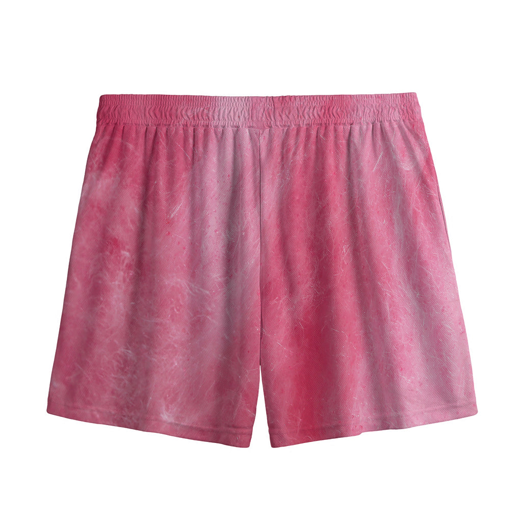 Pink Cotton Candy Print Mesh Shorts