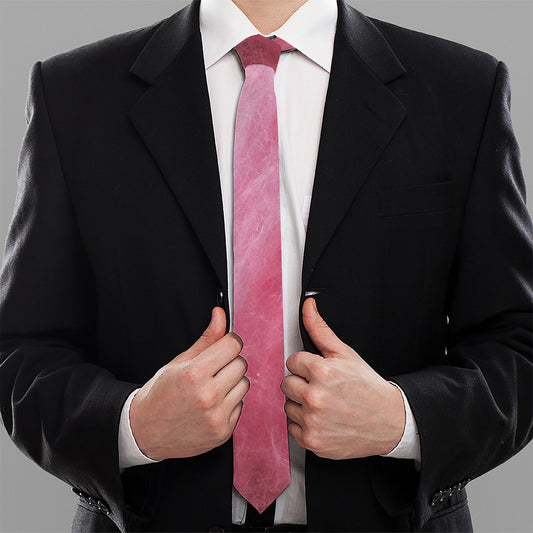Pink Cotton Candy Print Necktie