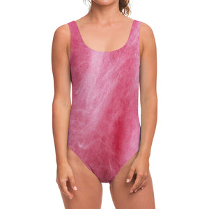 Pink Cotton Candy Print One Piece Swimsuit