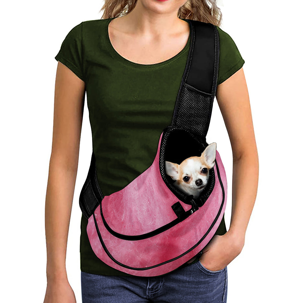 Pink Cotton Candy Print Pet Sling Carrier